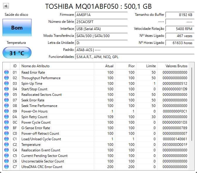 Disco HDD 2.5 500GB