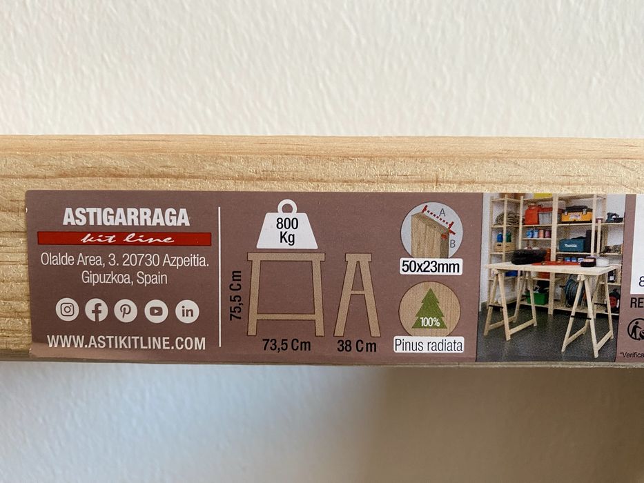 2 cavaletes madeira novos