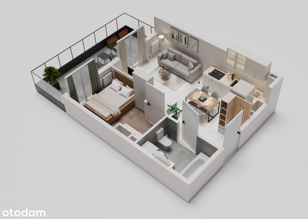 Ustawne Mieszkanie 2-Pokojowe 30,74 M² | M3/Kl1/02