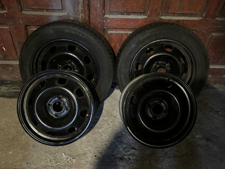 Opony Zimowe 16 DWIE sztuki + CZTERY FELGI stalowe
