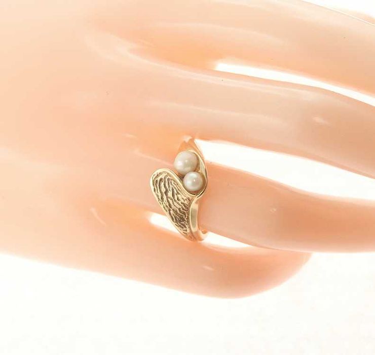 Klasyczny Złoty Pierścionek PERŁA ZŁOTO p.585 roz.17