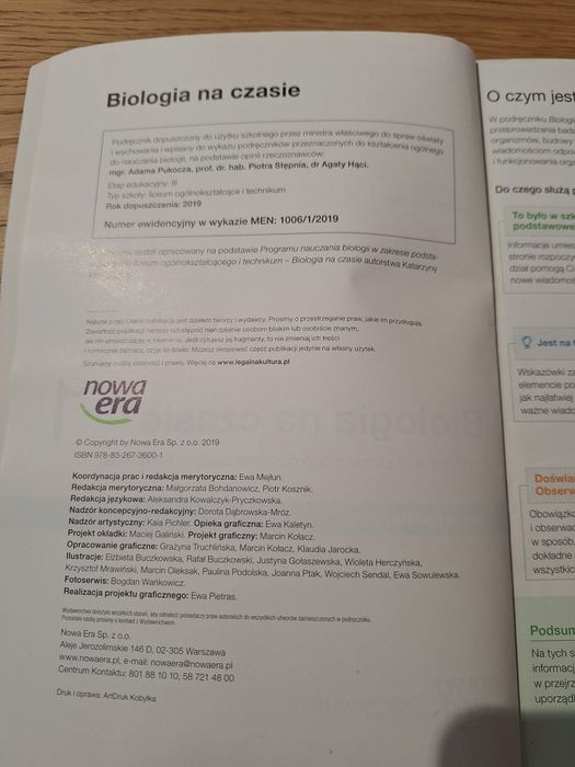 Biologia na czasie 1 zakres podstawowy