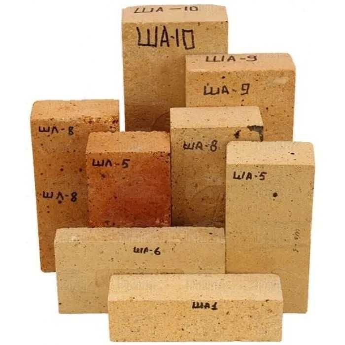 Шамотна цегла ша-5, ша-6, ша-8, ша-10, ша-22, ша-44, ша-45