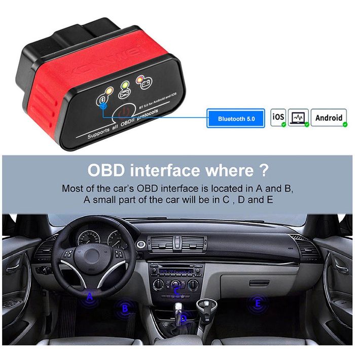 Авто сканер KONNWEI OBD2, KW905 ELM327 v1,5. Диагностика android ios