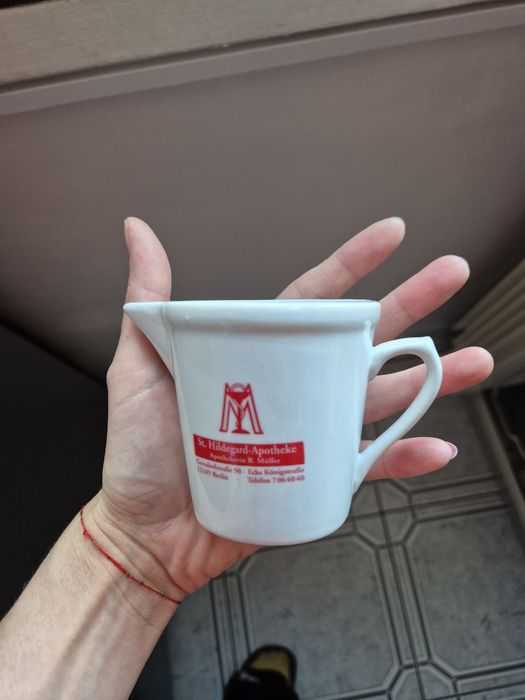 Stara miara apteczna ceramiczna miarka apteczna vintage