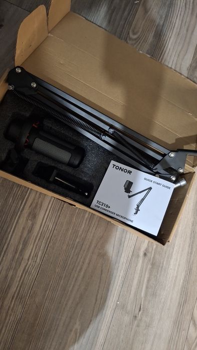 Mikrofon USB Tonor TC310+ z ramieniem | RGB, Streaming, Gaming