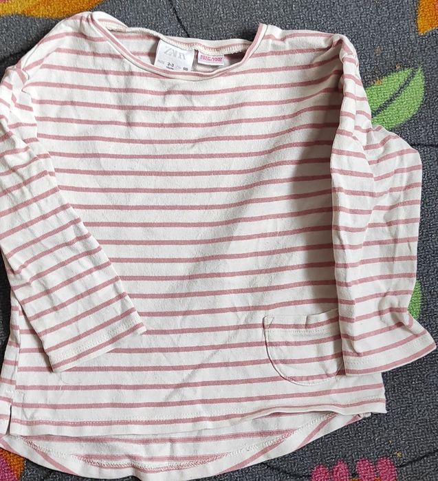 Bluza Zara w paski roz 98