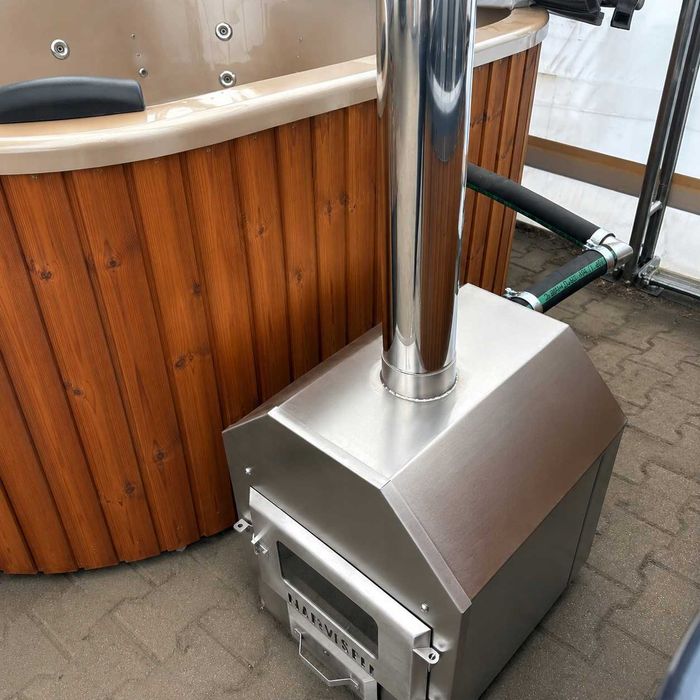 KOLANKO DO PIECA do balii 48mm | balia ogrodowa jacuzzi ruska Kolanka do podlaczenia pieca rownolegle bani balii jacuzzi ze stali nierdzewnej AISI 316