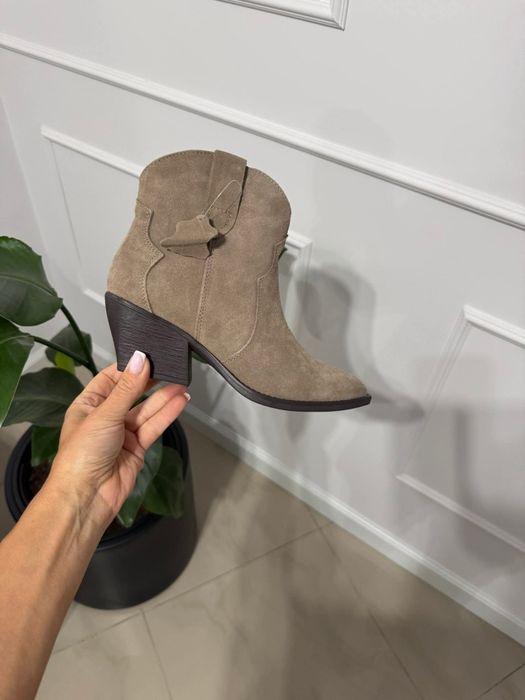 Kowbojki r. 38 skóra naturalna