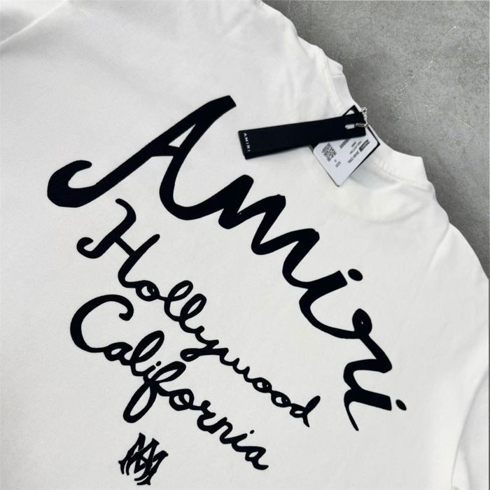 T-shirt koszulka męska biała nadruk AMIRI XL