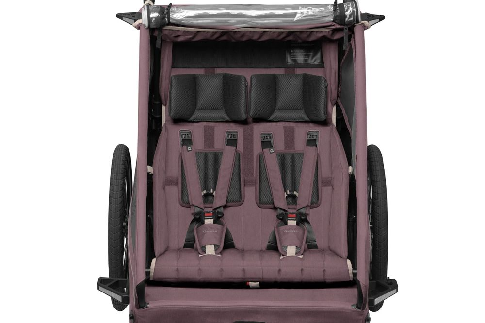 Qeridoo Kidgoo 2 wozek bliźniacza przyczepka rowerowa