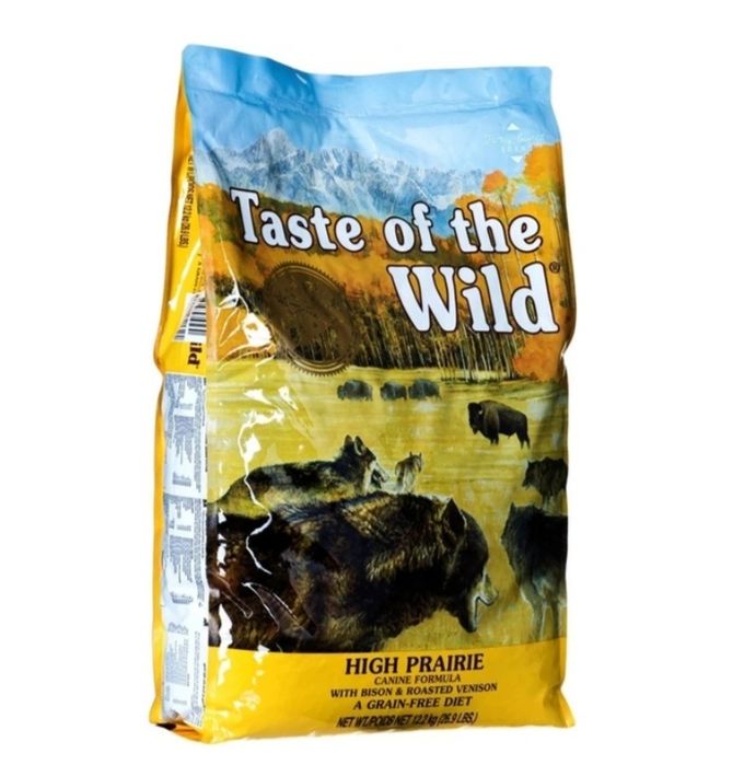 Taste of the Wild, High Prairie z bizonem i pieczonym jeleniem 12,2kg, USZKODZONA, karma dla psa