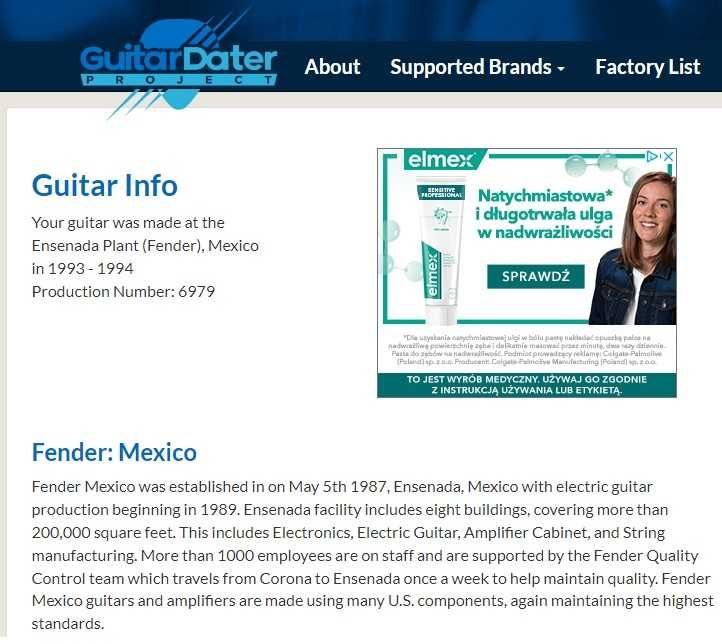 Gitara Fender Duo Sonic rok 1993 - 1994