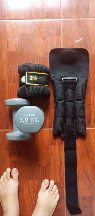 Alteres 3kg e tornozeleiras 2kg