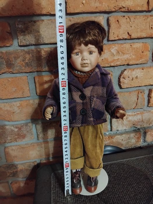 Lalka chlopiec z porcelany retro vintage