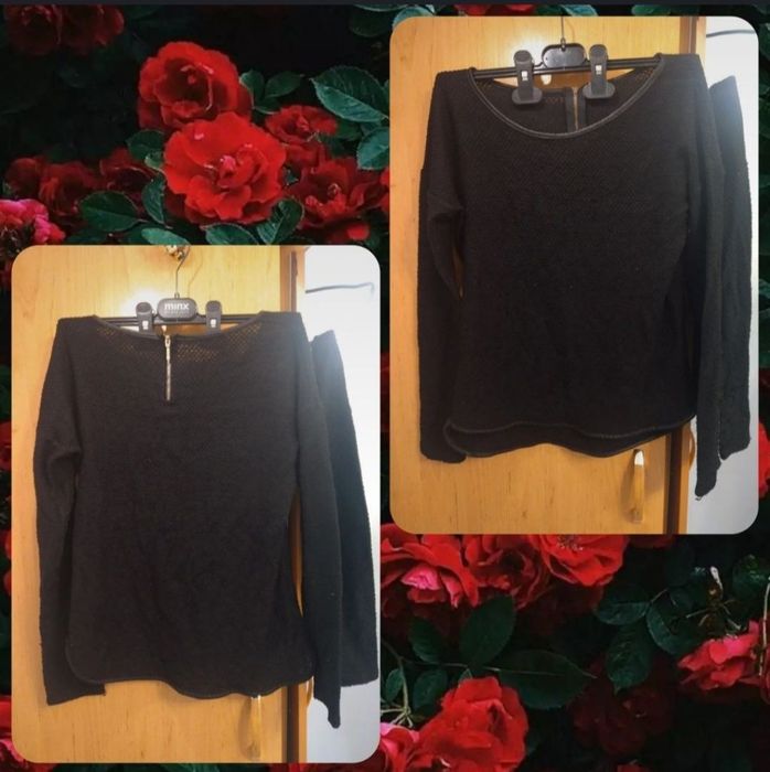 zestaw czaenych ubrań goth emo alternative M