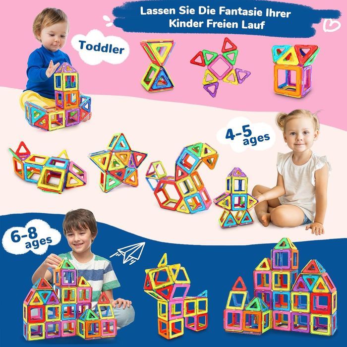 Magnetic Building Blocks - STEM ABS Set - 48 pcs, 3+