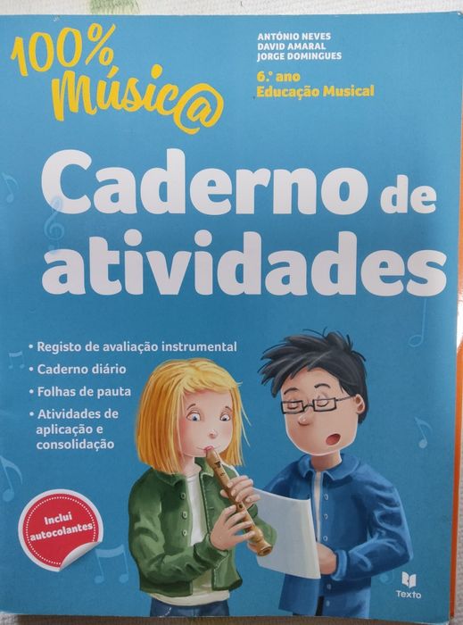 Livro de e. musical, caderno atividades, testes e registos de avaliaçã