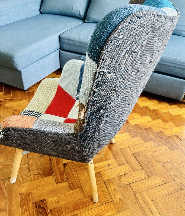 Cadeirão / Poltrona Patchwork Multicolor – Estilo Retro
