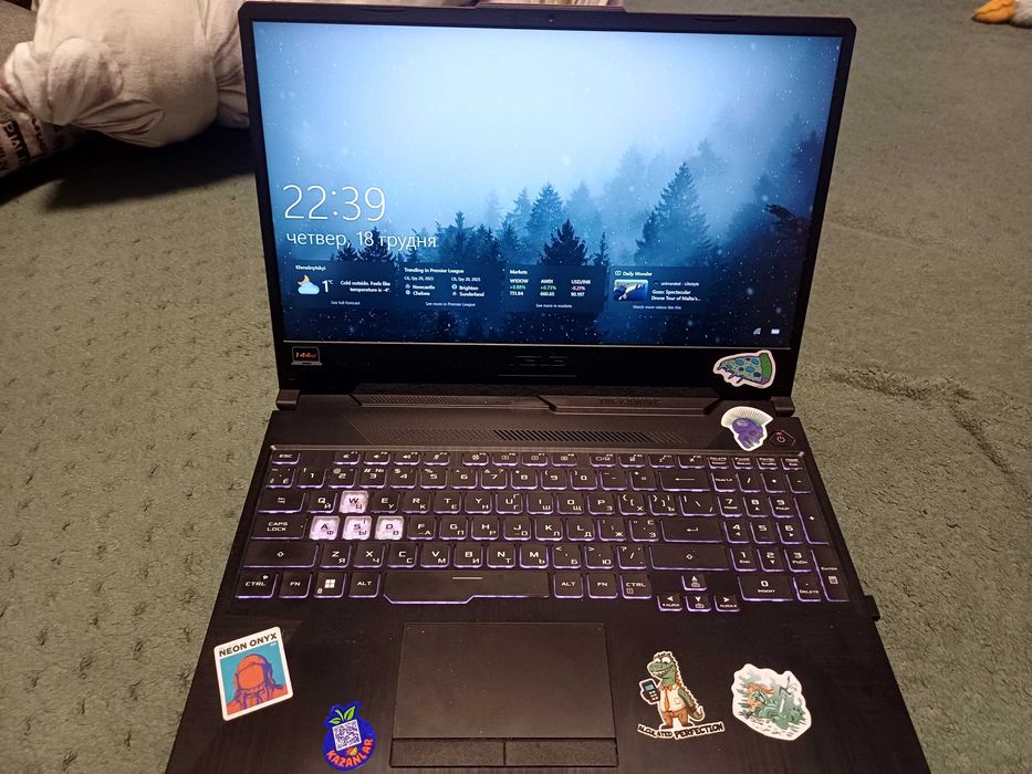 Продам ноутбук Tuf gaming f15 FX506LHB