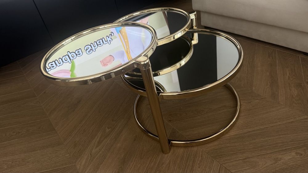 Stolik kawowy złoty