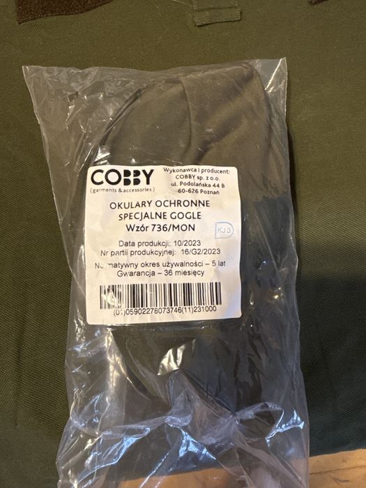 Okulary ochronne specjalne GOGLE  wzor 736/MON