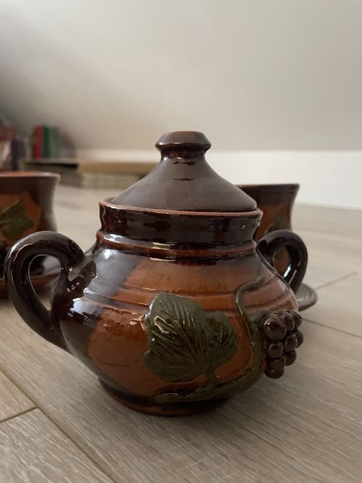 Gliniany zestaw do herbaty/kawy