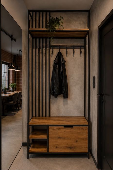 Garderoba wieszak loft przedpokój Industrial