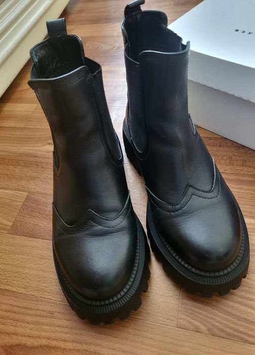 Чоботи, ботинки 37р 24см, Челсі, осінь демісезон, натуральна шкіра