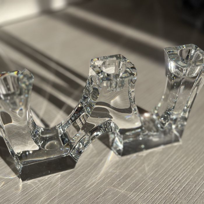 Castiçal Candelabro Vista Alegre de cristal Atlantis