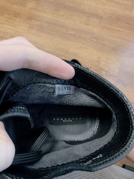 Чоловічі замшеві чорні ботинки Davis, 43 розмір