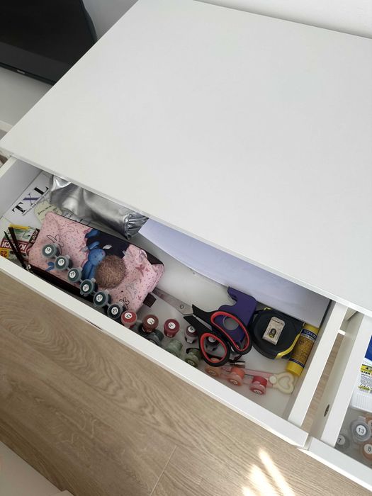 Письмовий стіл JYSK LINDVED, 48x120 см, 2 шухляди, білий