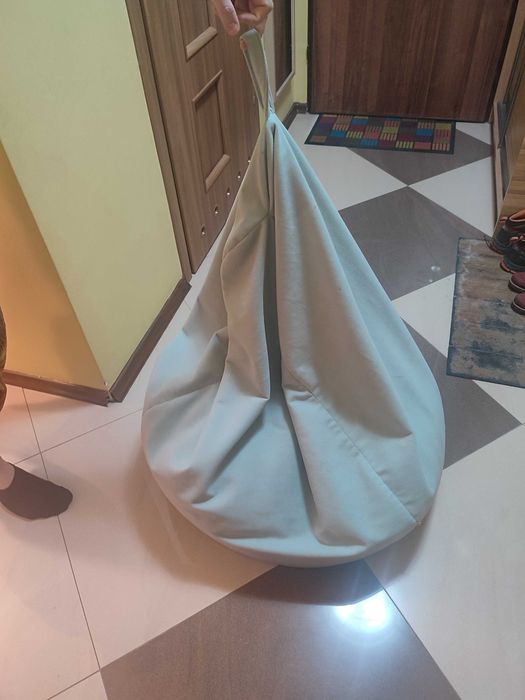 Pufa  italpouf Worek sako miętowy plusz dla dzieci około 70 cm