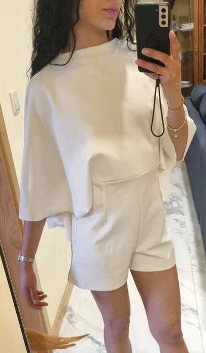 Macacão calções branco