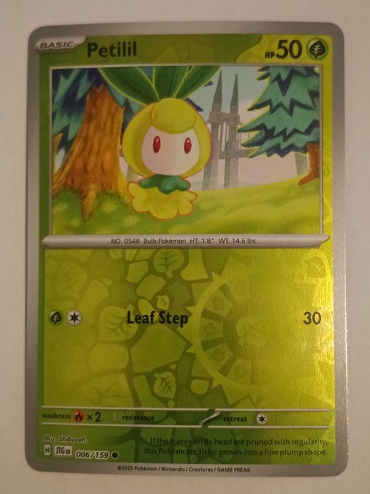REVERSE HOLO Petilil 006/159 Karta POKEMON TCG S&V Journey Together