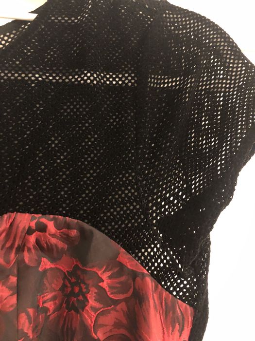 Żakardowa asymetryczna wieczorowa sukienka Nissa