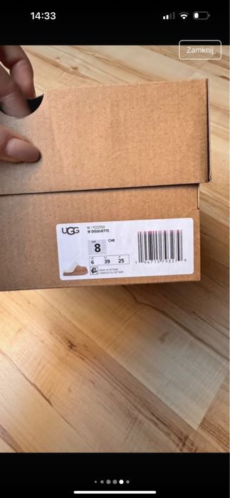 UGG klapki z futerkiem Disquette