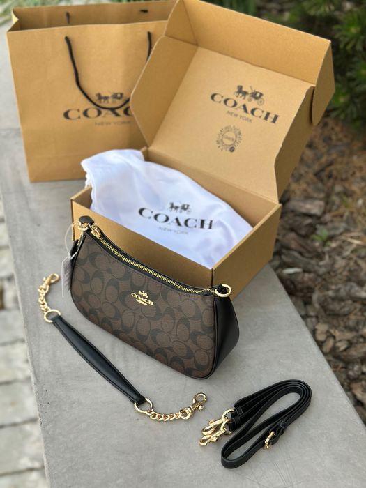 Сумка Coach Teri brown жіноча сумочка коач женская