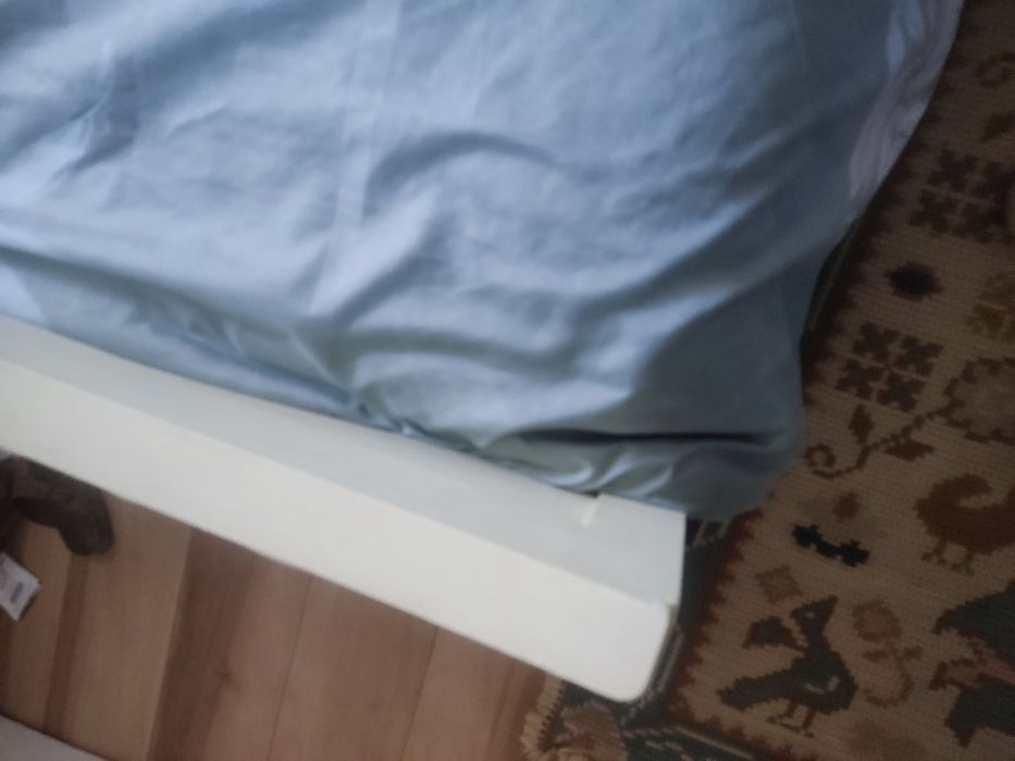 Cama de casal em madeira com estrado, Art Deco