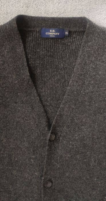 Kardigan sweter damski E.B. Company rozm XXL 100% Wełna grafitowy