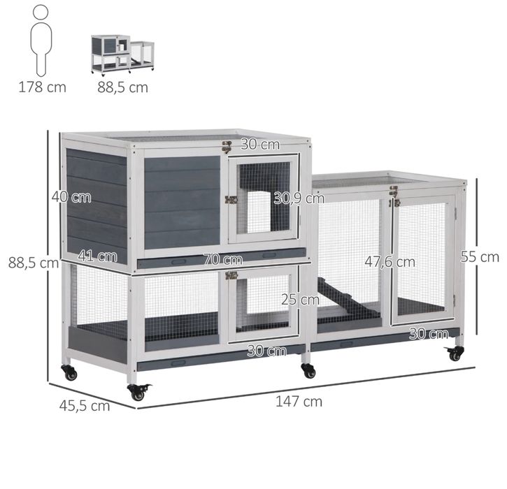 Gaiola para coelhos coelheira - PORTES GRATIS - LOJA!!