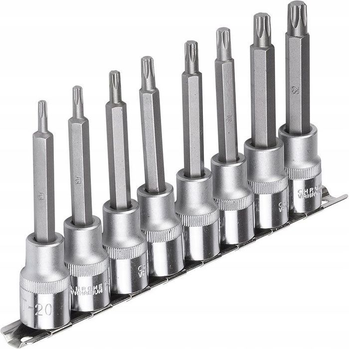 ZESTAW KLUCZY NASADOWYCH TORX KLUCZE T20-50 8 szt
