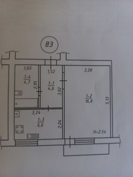 продаж 1-кімнатної квартири з індивідуальним опаленням