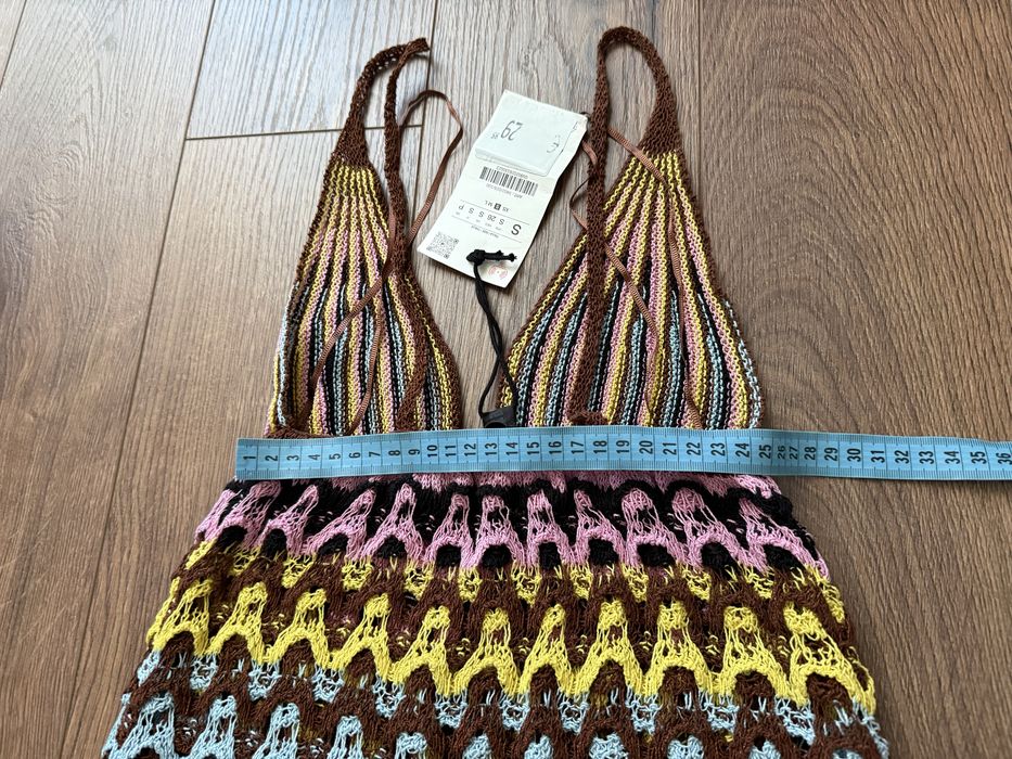 Нова літня сукня zara пляжна плетена  вʼязана розмір s сарафан