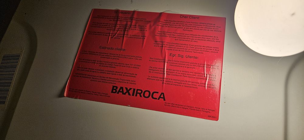 Caldeira a gás Baxiroca Platinum Compact