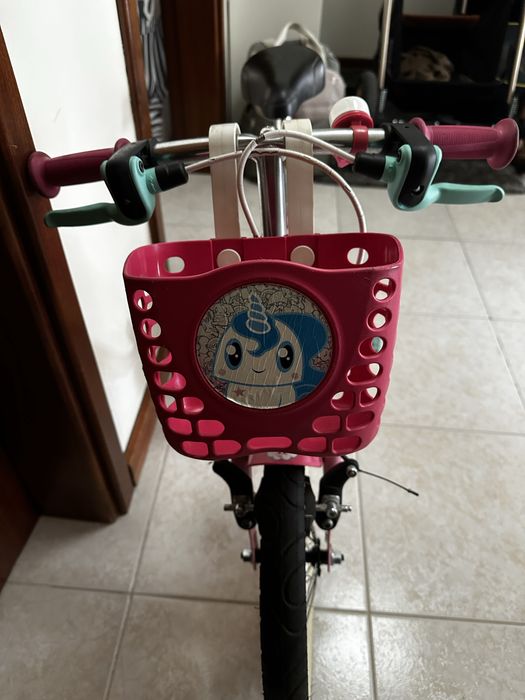 Bicicleta menina unicórnio c/rodinhas