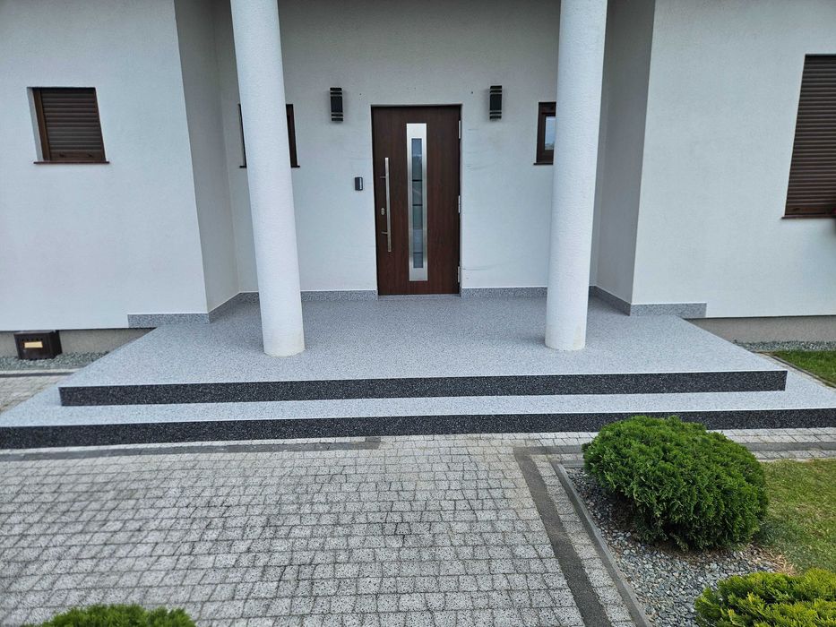 Kamienny dywan, system żywiczny, schody, taras, balkon itp.