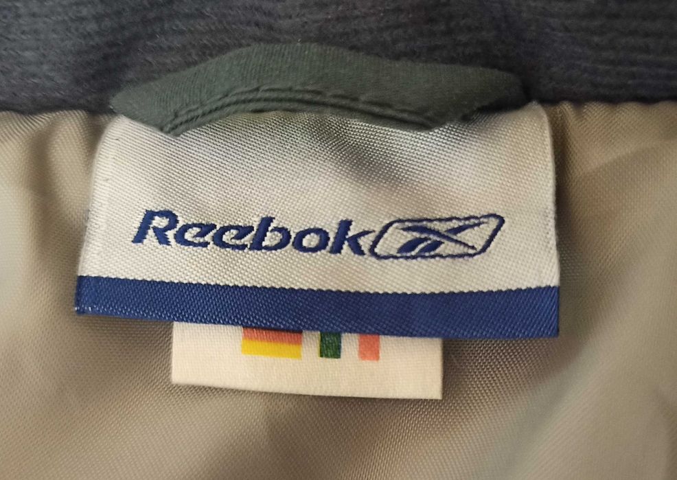 Szara kurtka ocieplana vintage Reebok