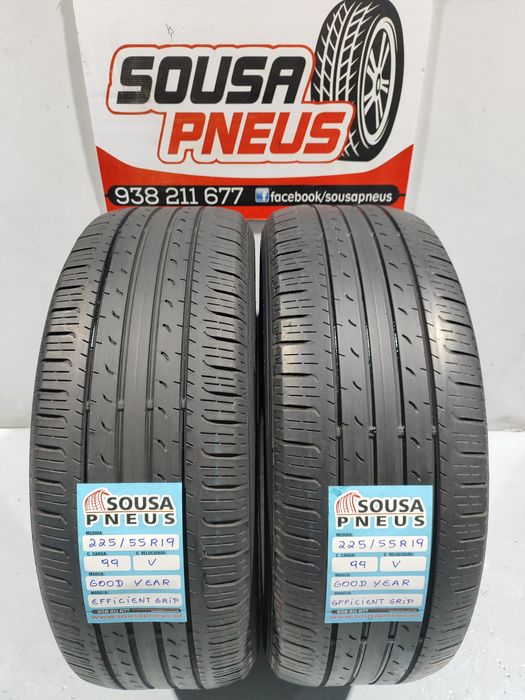 2 pneus semi novos 225-55R19 Bridgestone - Oferta dos portes