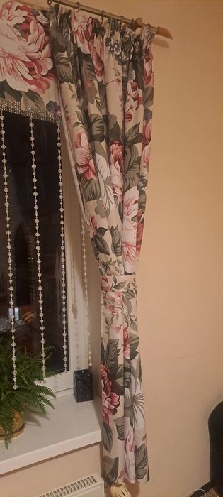 Firanki koralikowe ze zasłonkami